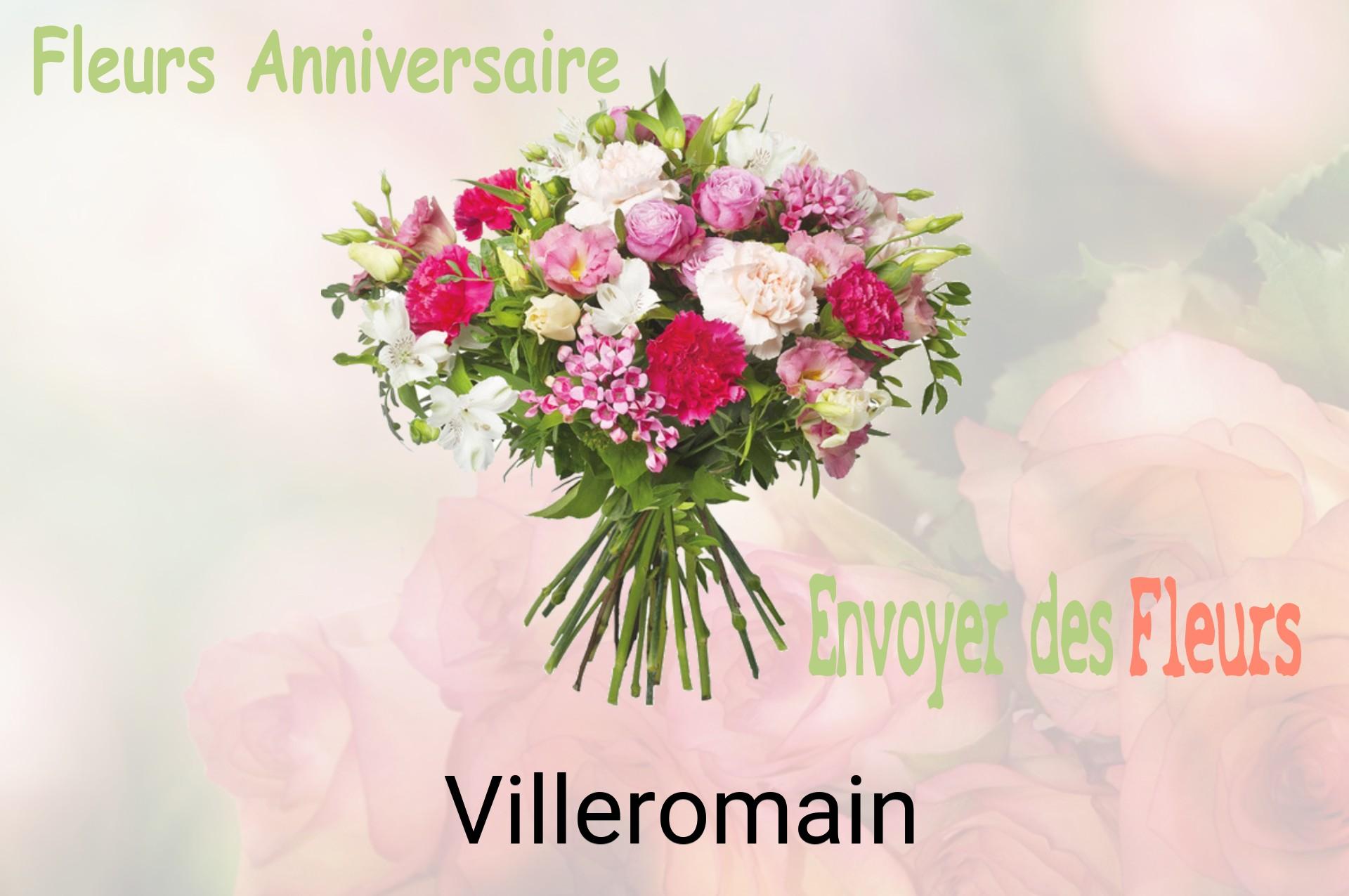 Bouquet de fleurs d’anniversaire livré à Villeromain