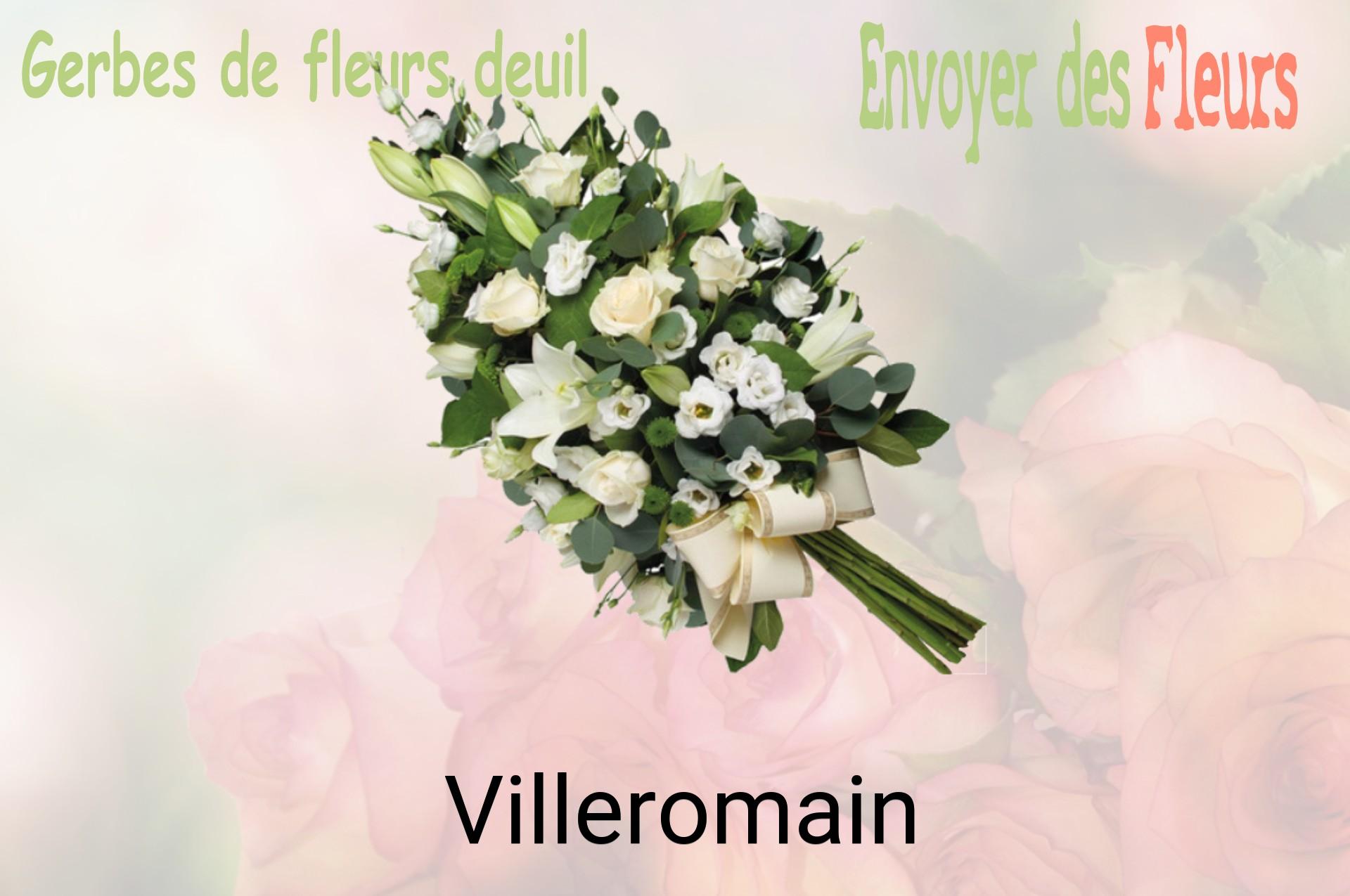 Gerbe de fleurs de deuil livrée à Villeromain